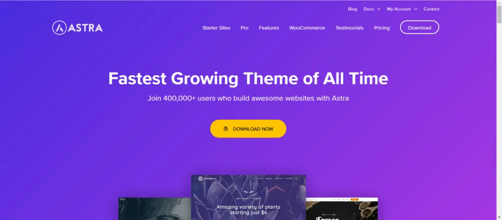 Astra responsive WordPress theme