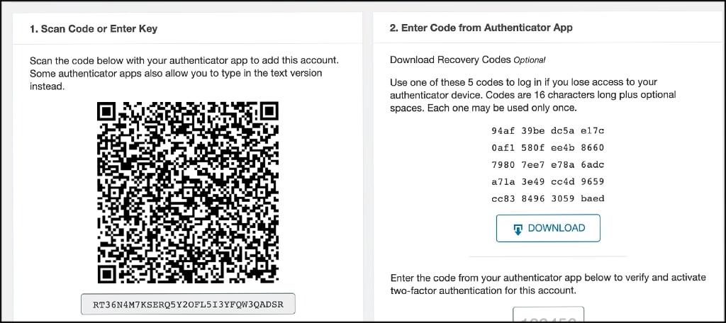 Two-Factor Authentication (2FA) Setup