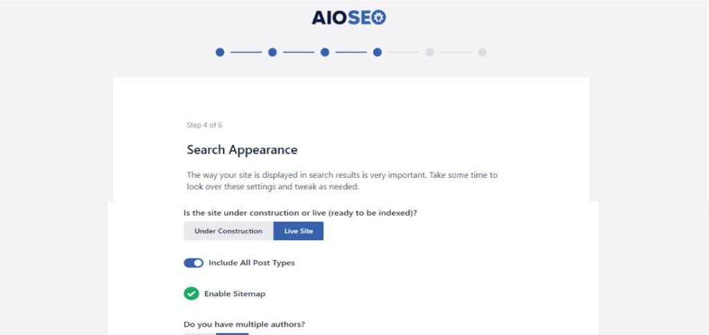 configure Google's search appearance for AIOSEO Plugin