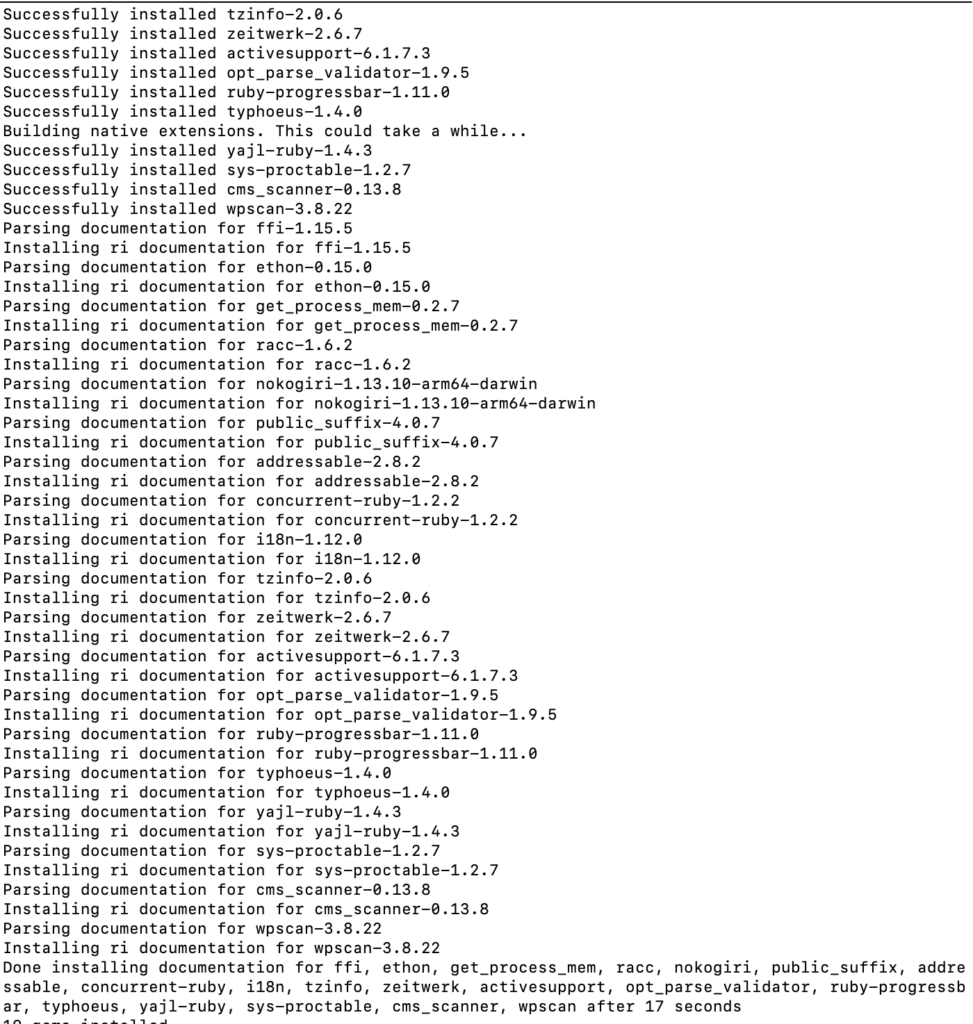 WPScan CLI Instllation