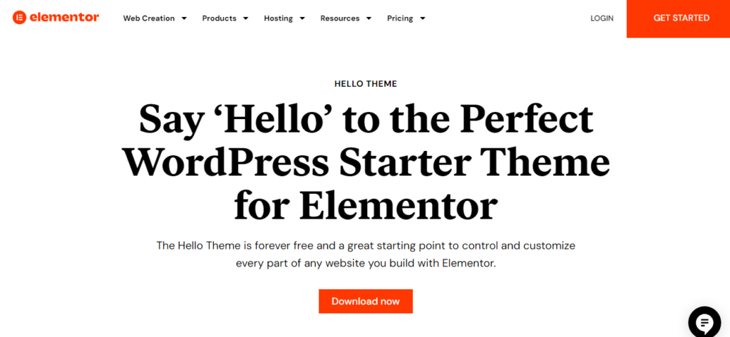 Hello Elementor Wordpress theme