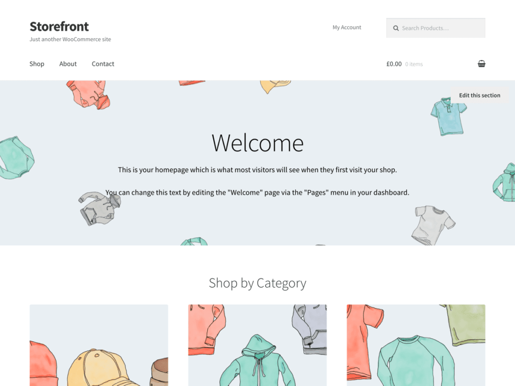 storefront theme wordpress